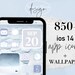 850+ iOS 14/15 App Icons / Cover / Widget / Homescreen - XXL Bundle + Wallpaper - Winter for Android & iPhone 