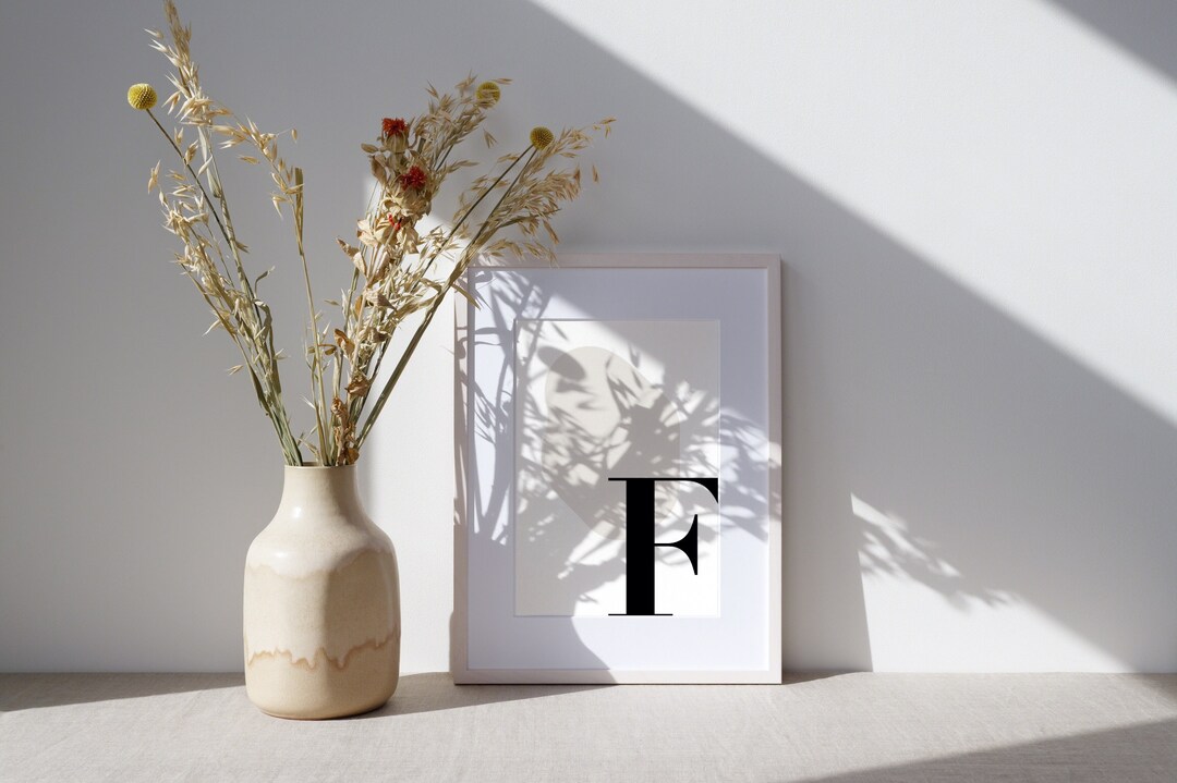 Letter F Printable Initial Art Poster Wall Art Letter F - Etsy