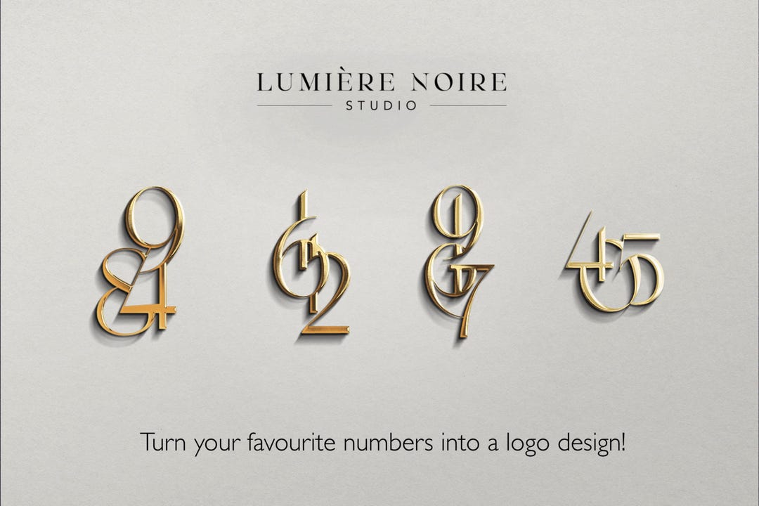 Shop Numbers Design Logo Design - Number Style - Business License - Etsy