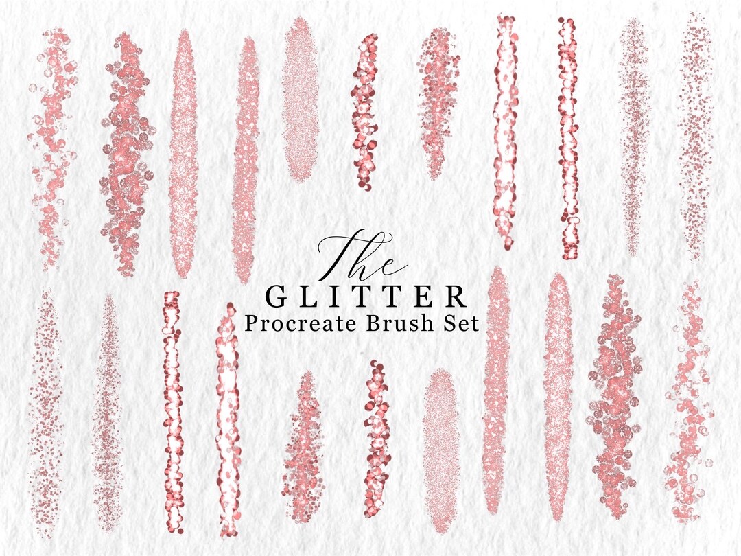 Glitter Procreate Brush Set – Sparkle Brushes | Metallic Glitter Stamp ...