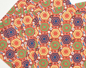 MUL033 | Multicolour Pattern Origami Paper, Washi  Chiyogami or Yuzen sheet 15cm sheet/ 6 inch