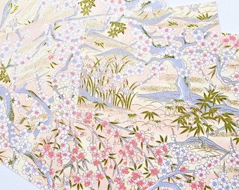 MUL026 | Multicolour Landscape Origami Paper, Washi  Chiyogami or Yuzen sheet 15cm sheet/ 6 inch