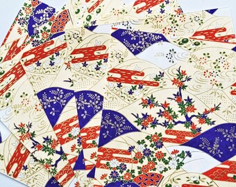 MUL027 | Multicolour Landscape Origami Paper, Washi  Chiyogami or Yuzen sheet 15cm sheet/ 6 inch