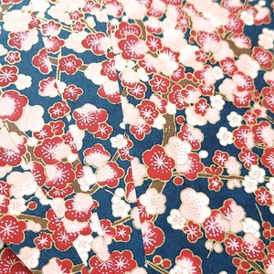 MUL055 | Mehrfarbiges Blumenorigamipapier, Washi Chiyogami oder Yuzen Blatt 15cm Blatt / 6 Zoll