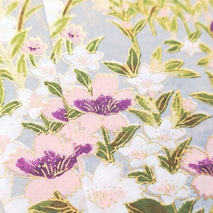 MUL068 | Mehrfarbiges Blumenorigamipapier, Washi Chiyogami oder Yuzen Blatt 15cm Blatt / 6 Zoll