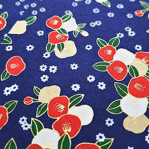 BLU039 | Bleu Floral , Washi Chiyogami, Yuzen, Origami Feuille de papier 15cm / 6 pouces