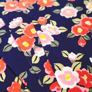 BLU047 | Blaues Blumen, Washi Chiyogami, Yuzen, Origami Papier Bogen 15cm Bogen/ 6 Zoll