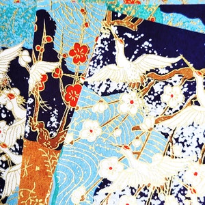 BLU057 - Papier origami, feuille de washi chiyogami ou yuzen feuille de 15 cm/6 pouces