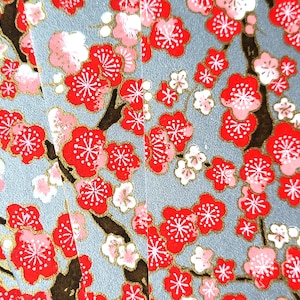 RED052 - Origami Papier, Washi Chiyogami oder Yuzen Bogen 15cm Bogen/ 6 inch
