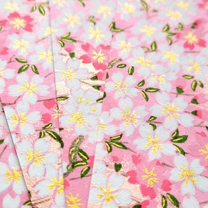 PNK024 | Pink Floral Origami Paper, Washi  Chiyogami or Yuzen sheet 15cm sheet/ 6 inch
