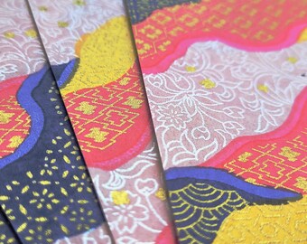 MUL044 | Multicolour Abstract Origami Paper, Washi  Chiyogami or Yuzen sheet 15cm sheet/ 6 inch