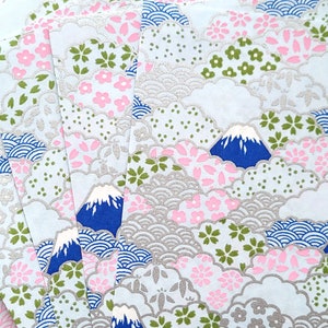 MUL067 | Mehrfarbiges Abstraktes Origami Papier, Washi Chiyogami oder Yuzen Blatt 15cm Blatt