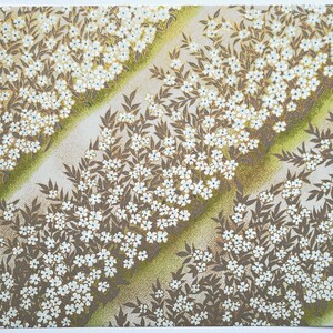 A4-GRN005 | A4 Chiyogami / Yuzen Japanese Origami Paper -  Green Floral