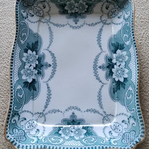 Antique 1890s Ford & Sons Burslem England Douglas 13&quot; x 10&quot; Serving Platter Tray Plate