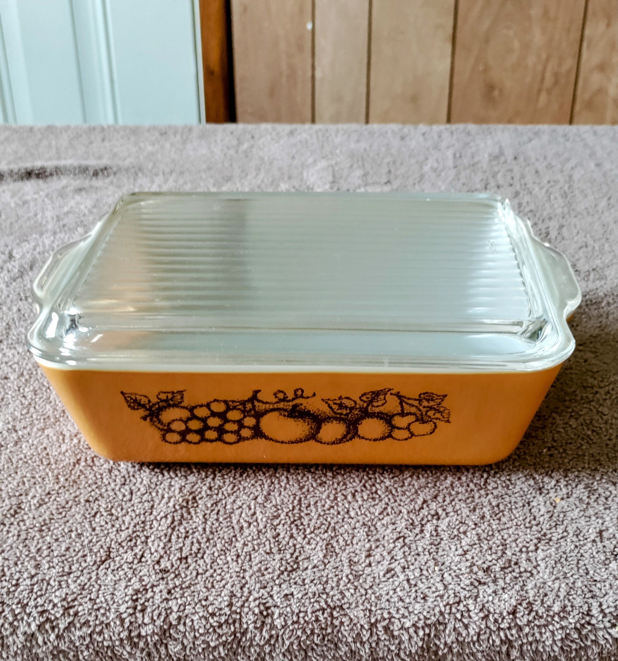 Pyrex Old Orchard #503 (1-1/2) QT. Rectangular Refrigerator Dish