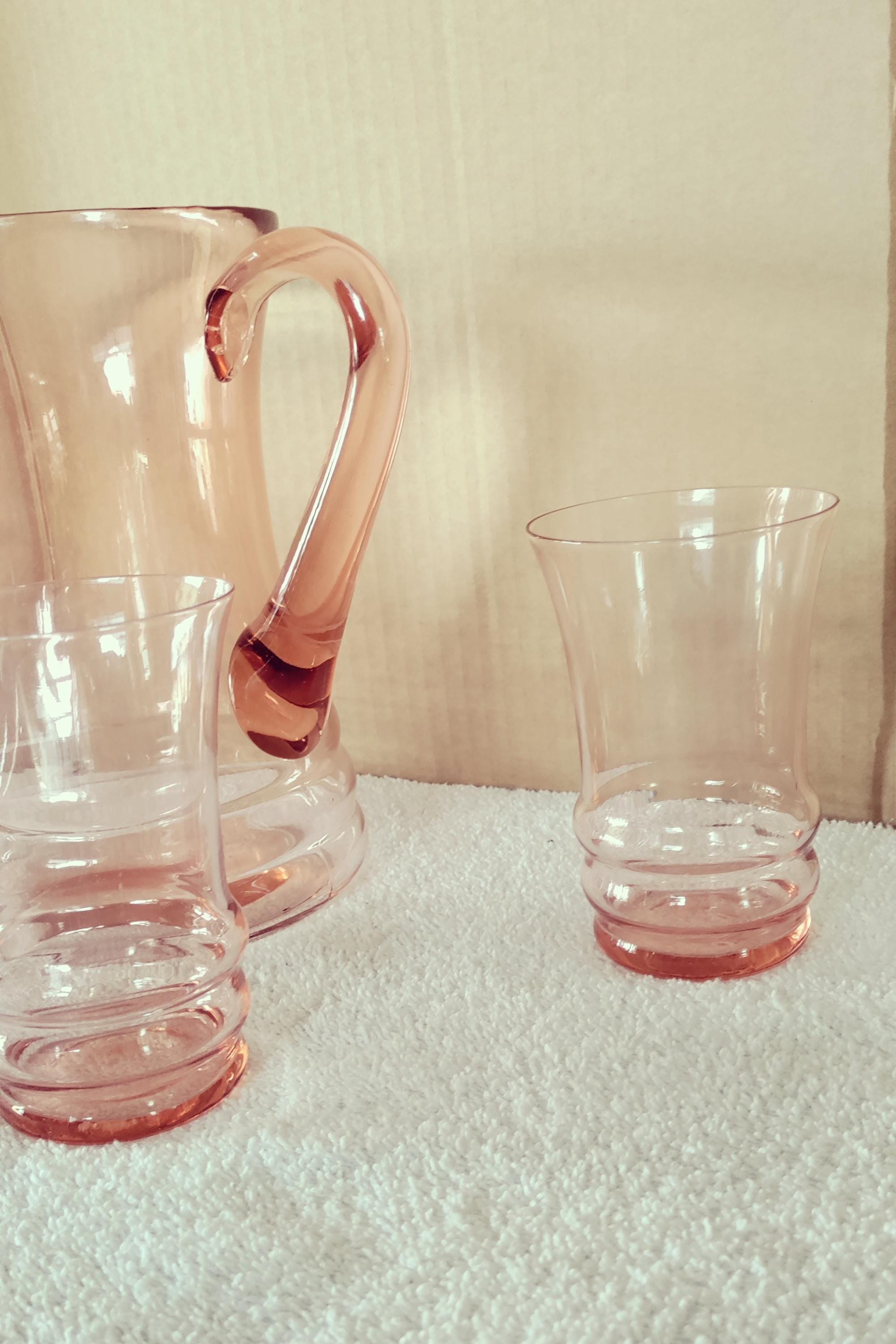 Dunbar Glass Vintage 1930s Pink Depression Ring Base Blown Glass ...