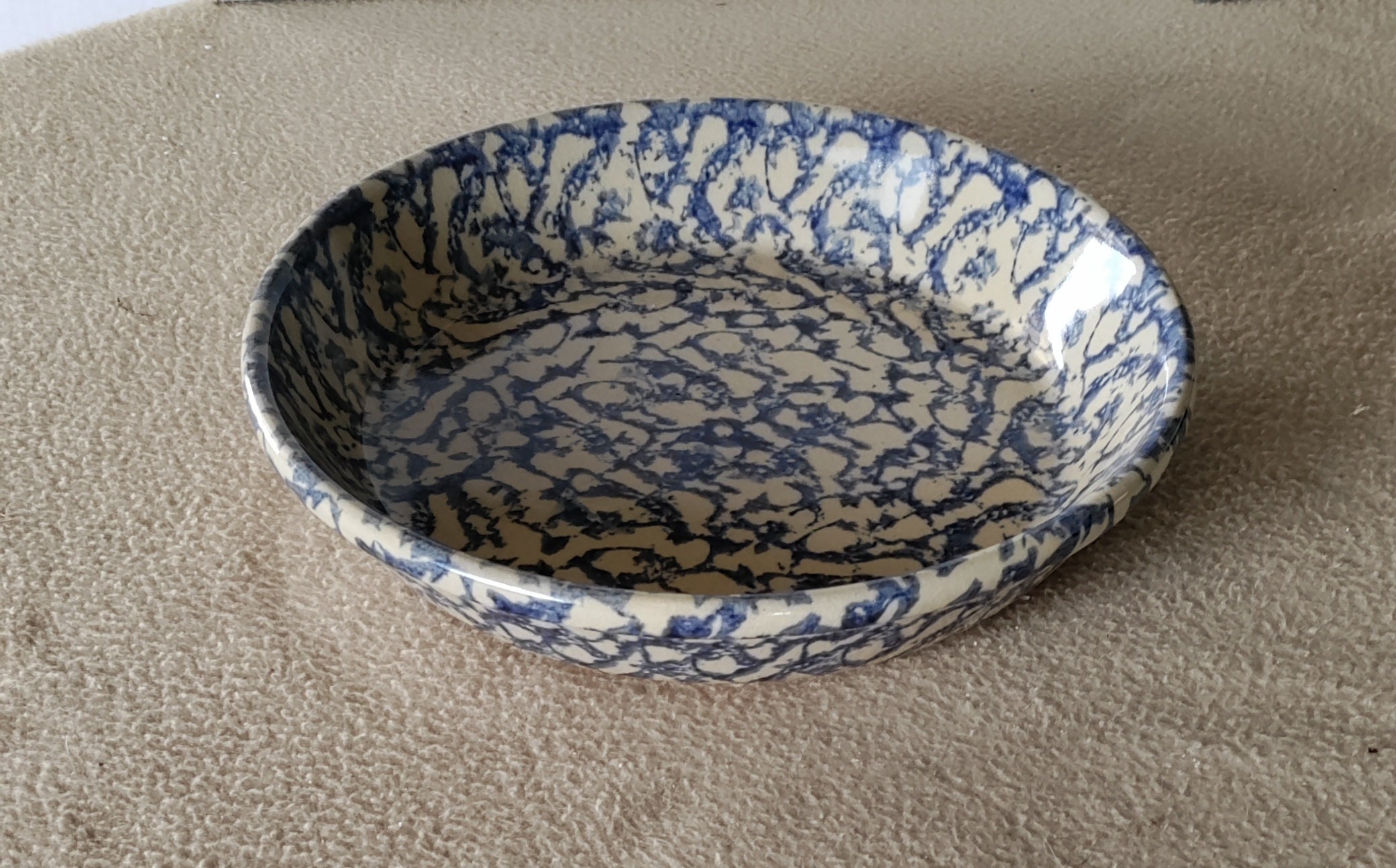 Robinson Ransbottom Pottery 93/4 Pie Plate Bowl Blue Etsy