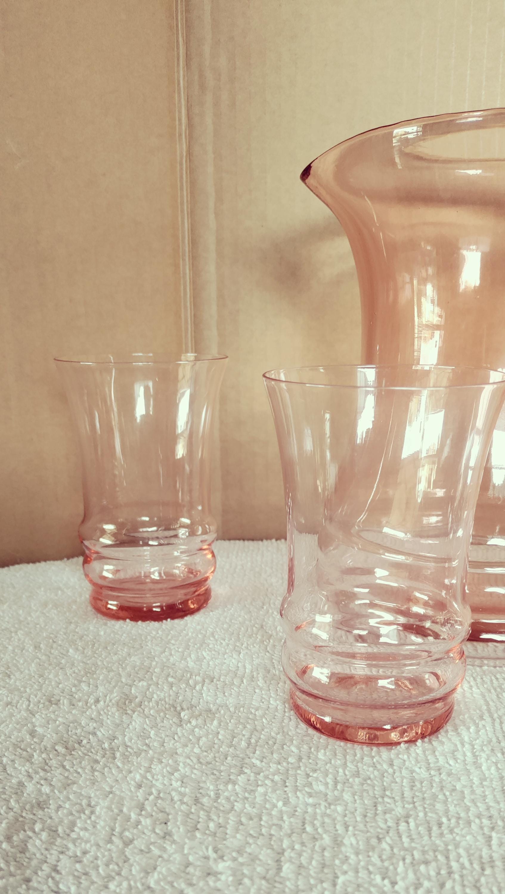 Dunbar Glass Vintage 1930s Pink Depression Ring Base Blown Glass ...