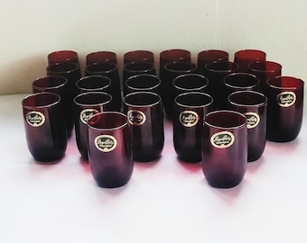ヴィンテージ アンカーホッキング ロイヤルルビーレッド ローリーポリ