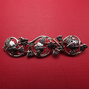 GrapeVine Pin Brooch Trellis Design Jewelry Handcrafted Sterling Silver Museum replica / reproduction from Museum of Fine Art in Boston