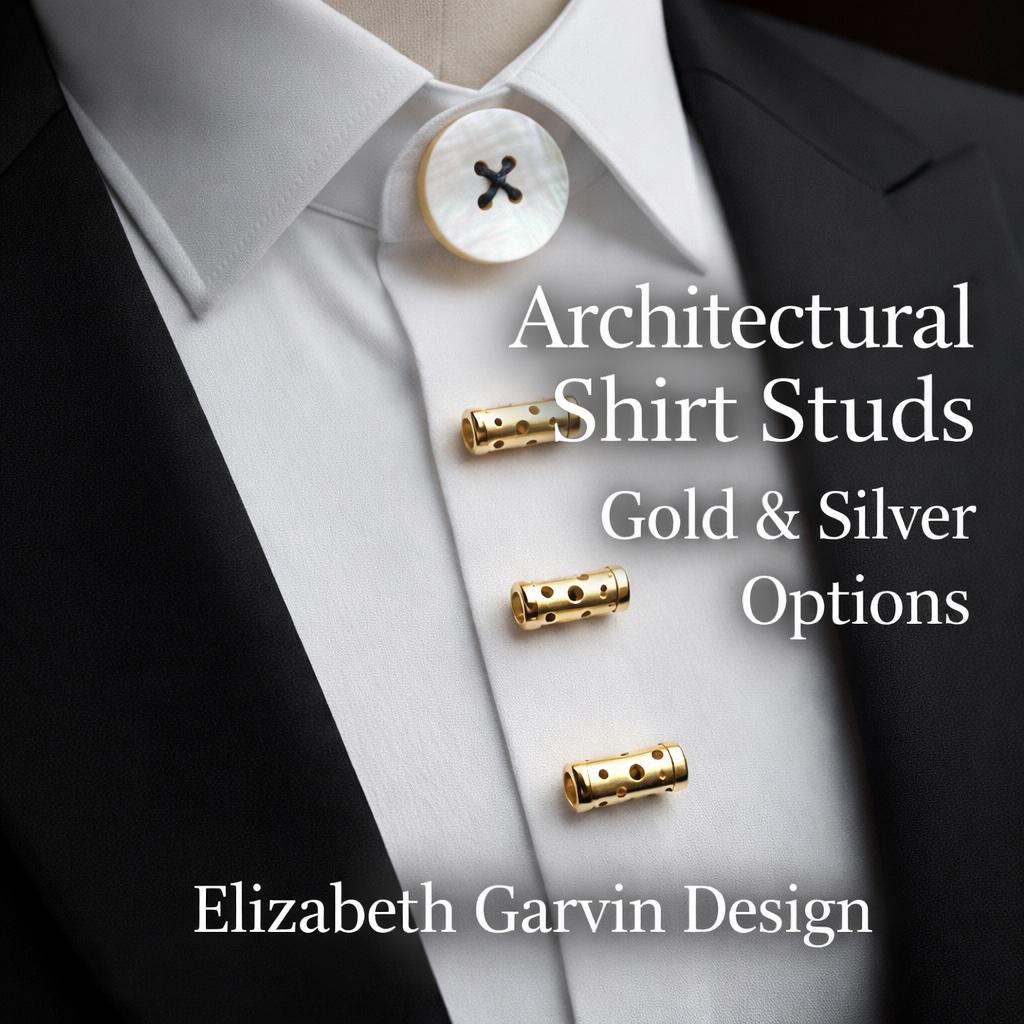 Elizabeth Garvin Shirt Studs | Vermeil Gold or Sterling Silver | Tube  Design Formalwear Set of 4 | Mix Option Available - Etsy
