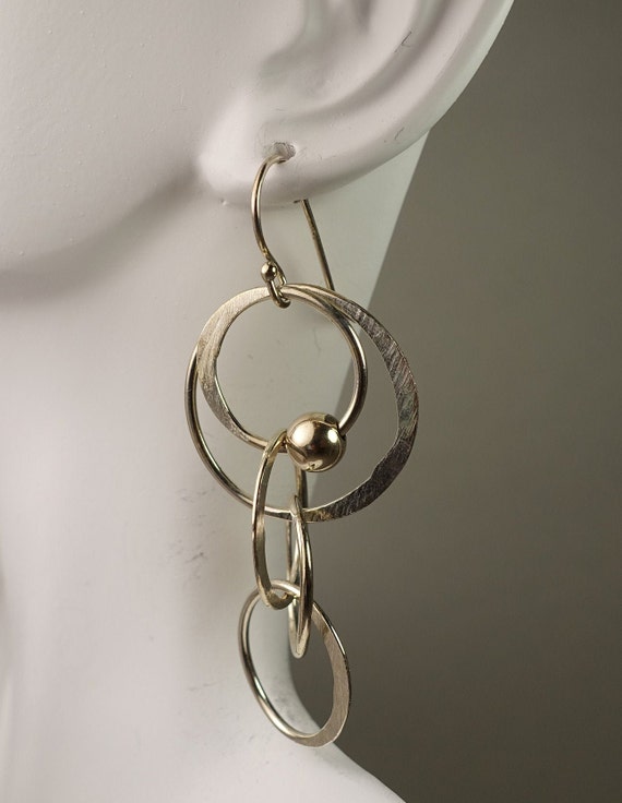 Multi Hoop Earrings Hoop Handcrafted Artisan Liz … - image 2