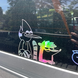 Regular show- Mordecai & rigby Peeker decal