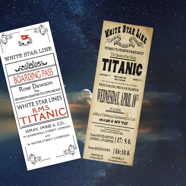 Personalised Titanic Bookmarks