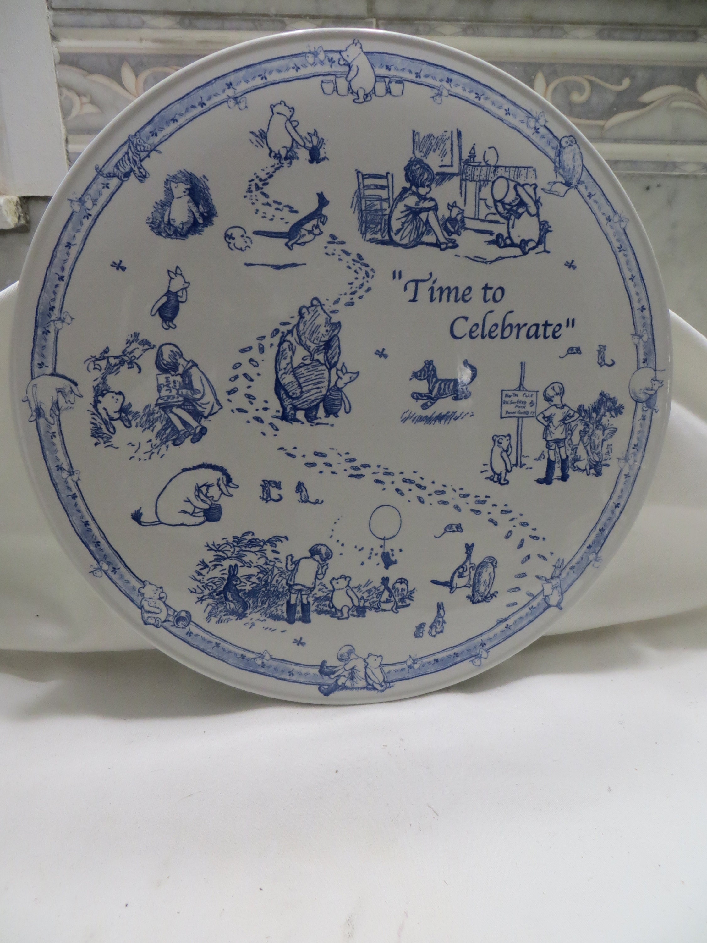 Classic Spode Disney Showcase Cake Plate Winnie the Pooh Time to Celebrate New Etsy Canada