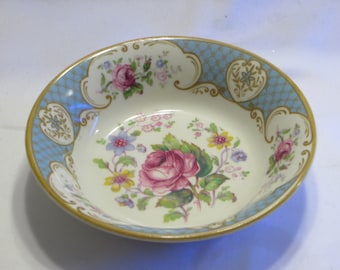 Myott Son And Co Staffordshire Rose Blue Fruit Dessert Bowl