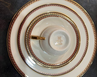 LENOX MONROE Dinnerware Bone China Service for 8 Made in USA - Etsy