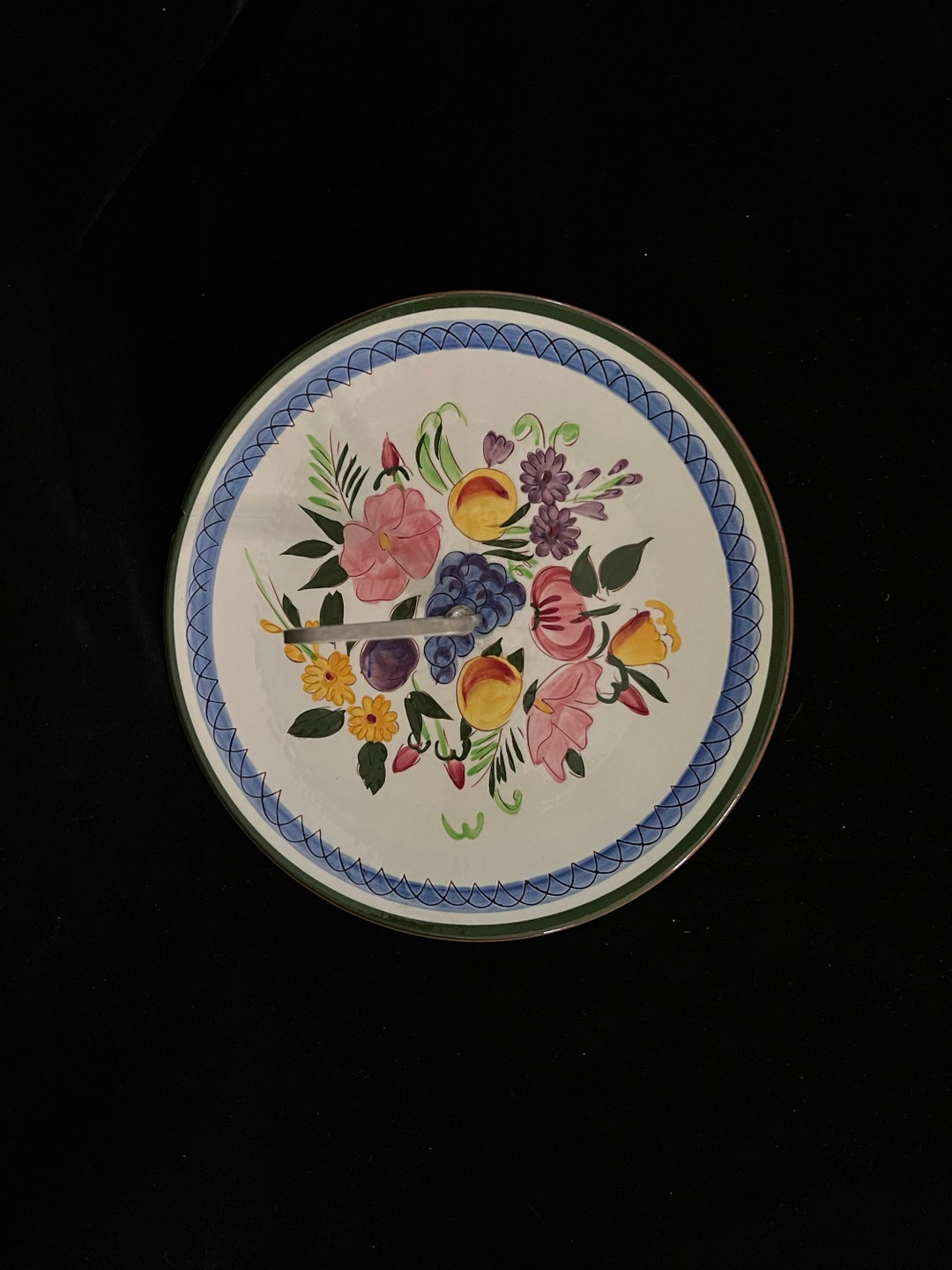 Sangl Hand Painted Dura Fired Pottery Fruit And Flowers Etsy 日本