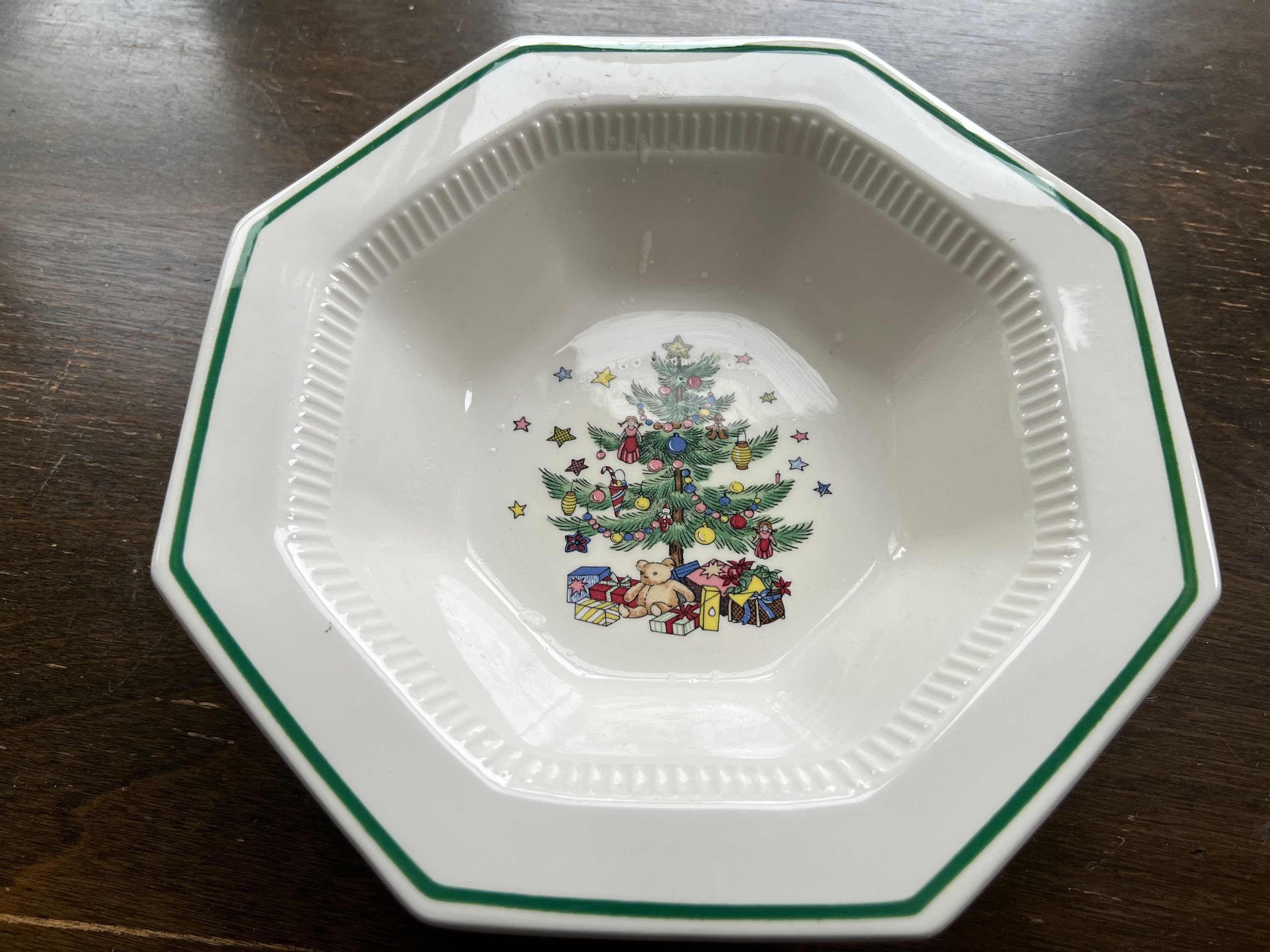 NIKKO Ceramics CHRISTMASTIME Christmas Tree Toys Octagonal