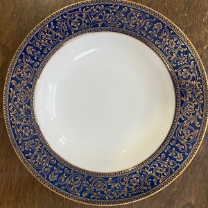 Sango Aristocrat (3690) Fine China Cobalt Gold Trim Soup Bowl  Mint Unused