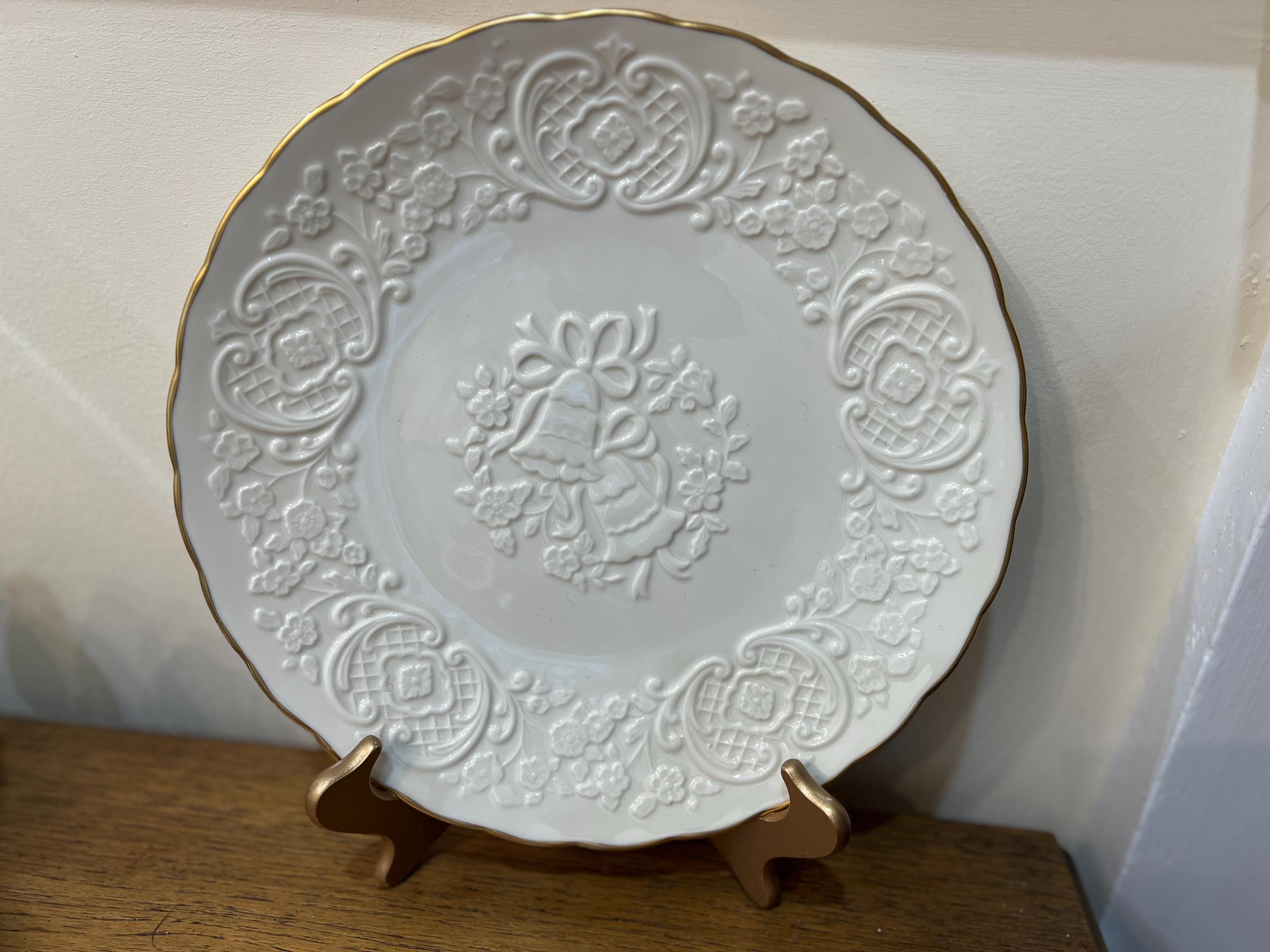 Vintage Lenox Wedding Promises Plate: Ivory China With Gold Trim