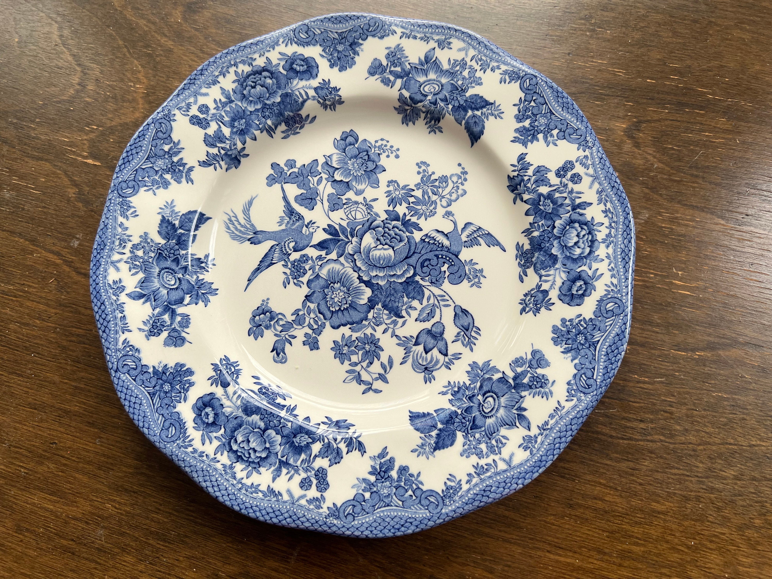 Johnson Brothers Asiatic Pheasant Blue Dinner Plate New Made in