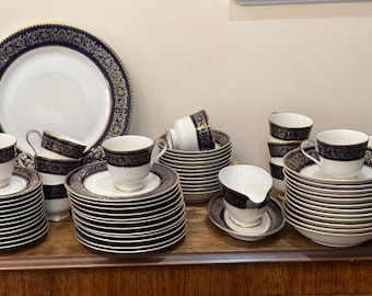 Heritage Cobalt Blue Dinnerware Set : by Royal Castle Japan ,Your Choice