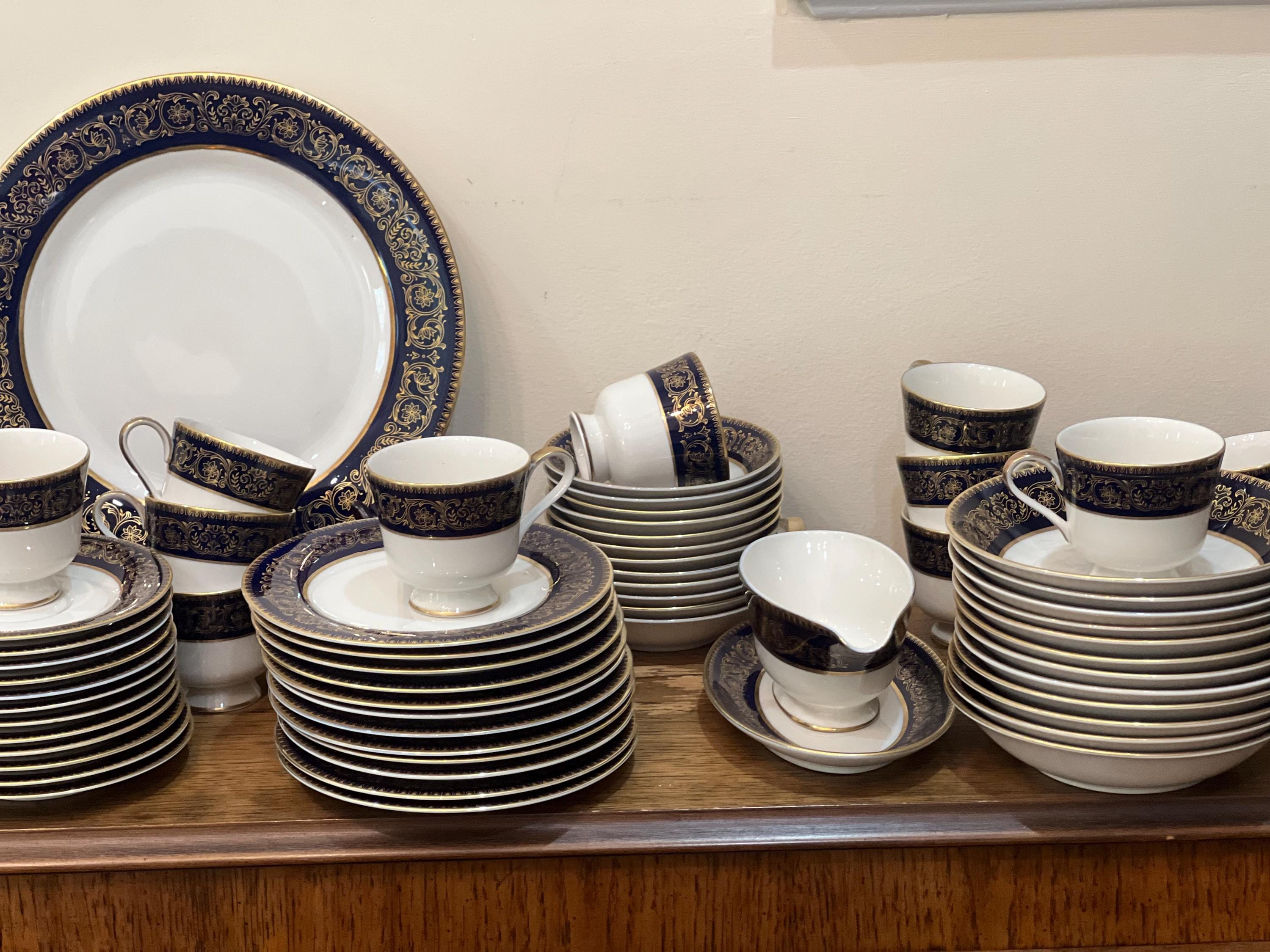 Heritage Cobalt Blue Dinnerware Set : by Royal Castle Japan ,your
