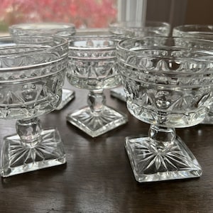 Set of 8 Colony Park Lane Goblets Vintage Barware Cordial Champagne Sherbet Glasses