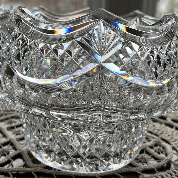 Rare VTG Waterford Crystal Artisan Collection Round Bowl Rare Shape Signed Jim O'Leary '93
