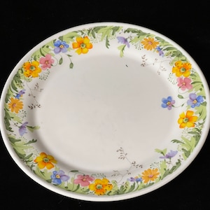 Vintage Mikasa Bone Plus China Ultra Cream Country Garden A9002 Dinner Plate