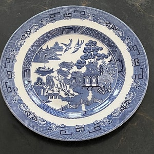 Johnson Brothers Classic Willow Blue Dinner Plate 10.5&quot; Made In England New