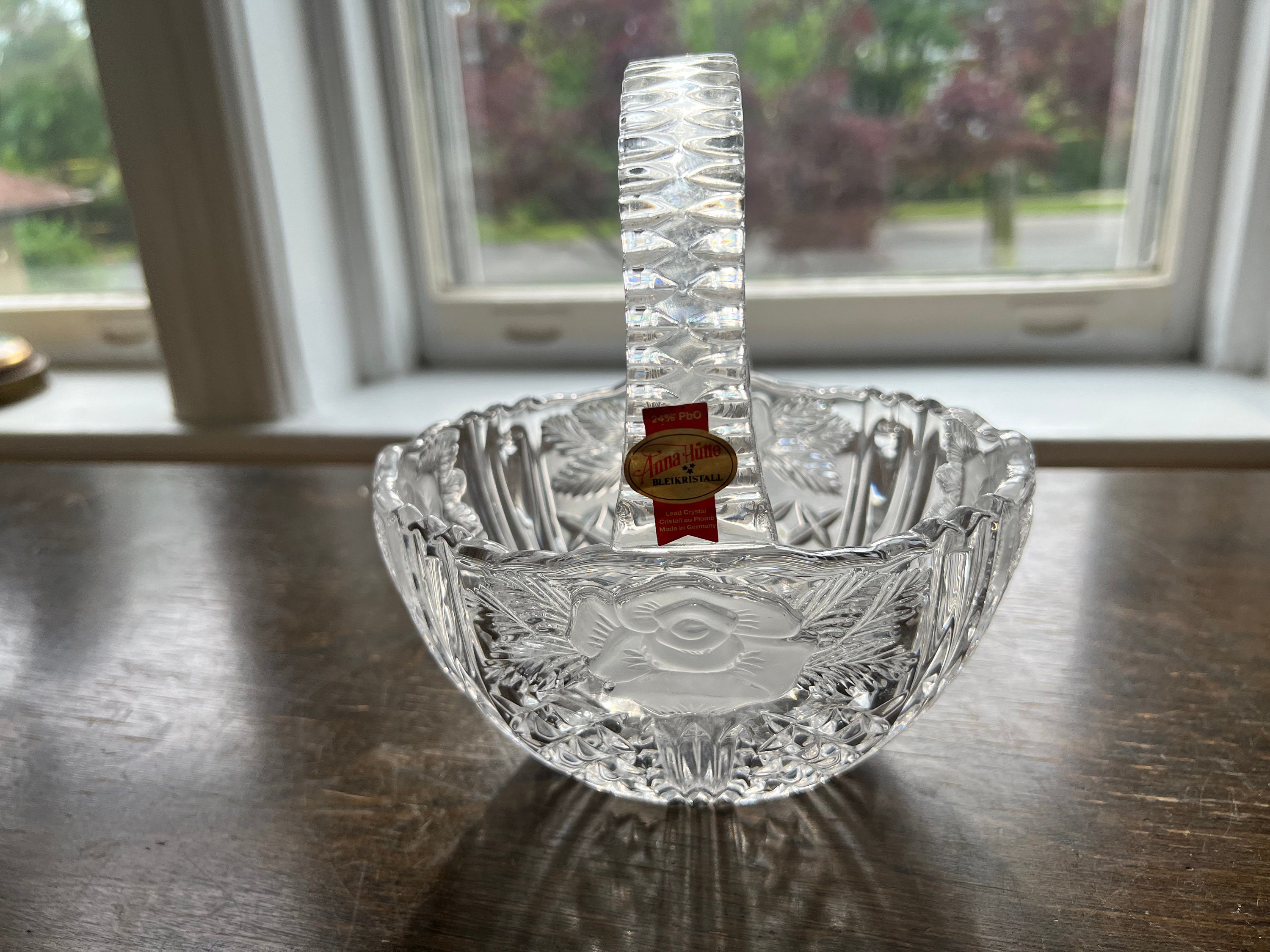 Anne Hutte Bleikristall Lead Crystal Basket Bowl - Etsy