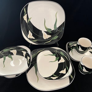 Sango Black Lily Dinnerware - Etsy