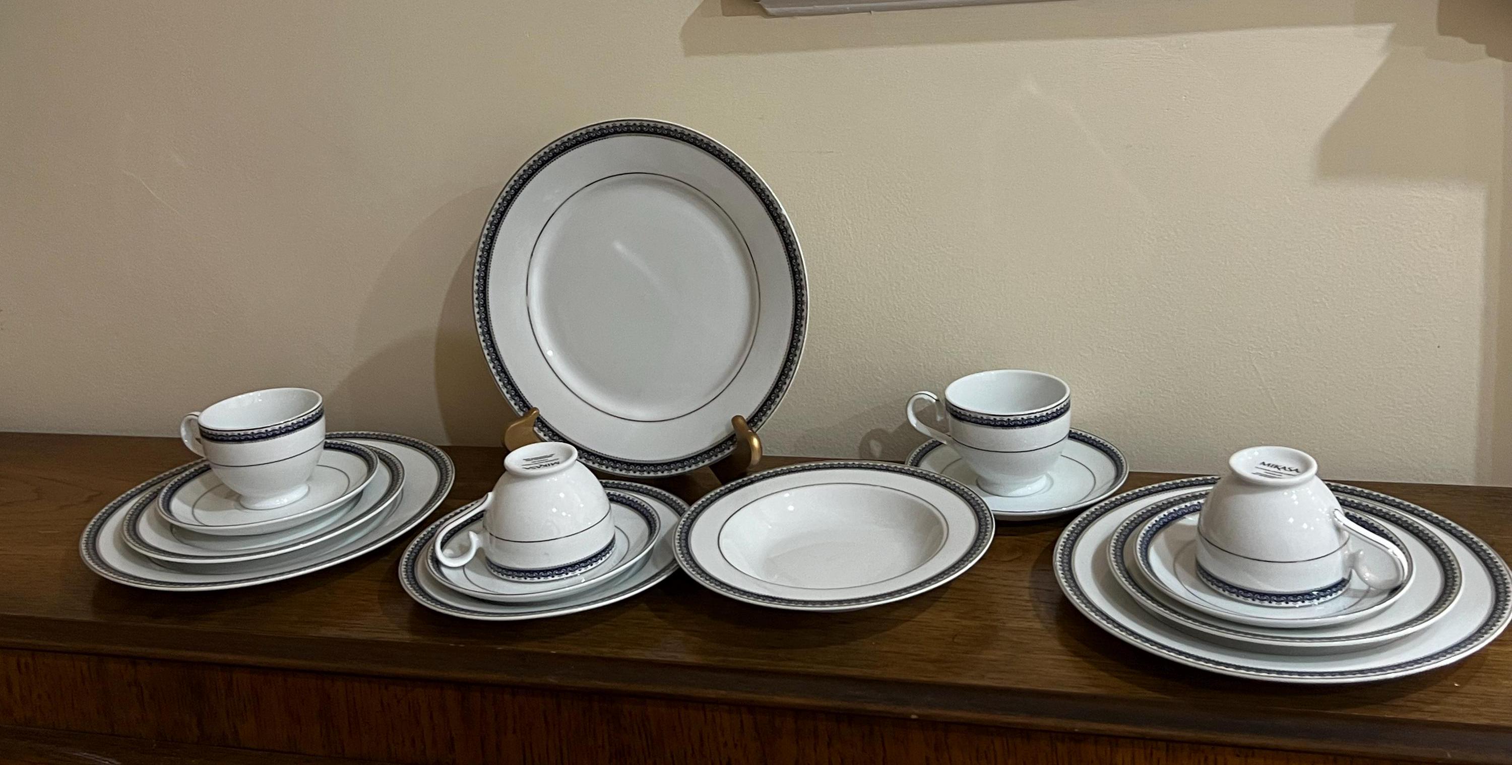 Mikasa Platinum Crown Cobalt Dinnerware Your Choice - Etsy