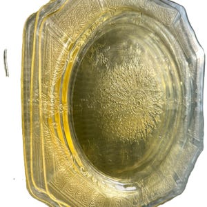 4 Vintage Princess Depression Glass Dinner Plates Yellow Topaz Anchor Hocking