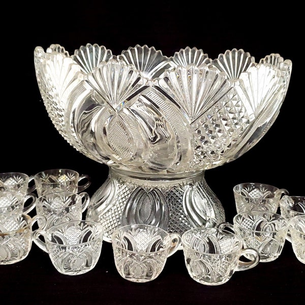 Jubilee Punch Bowl Set Etsy