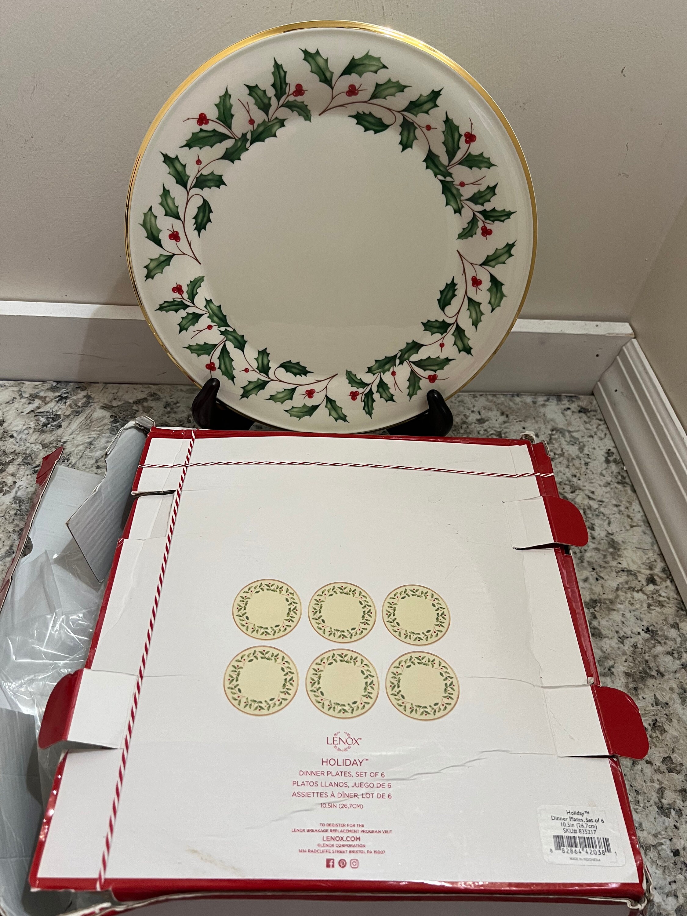 LENOX HOLIDAY レノックス クリスマス マグ プレート 6セット Lenox Holiday Gold Set of 6 Dinner Plates New in Box - Etsy
