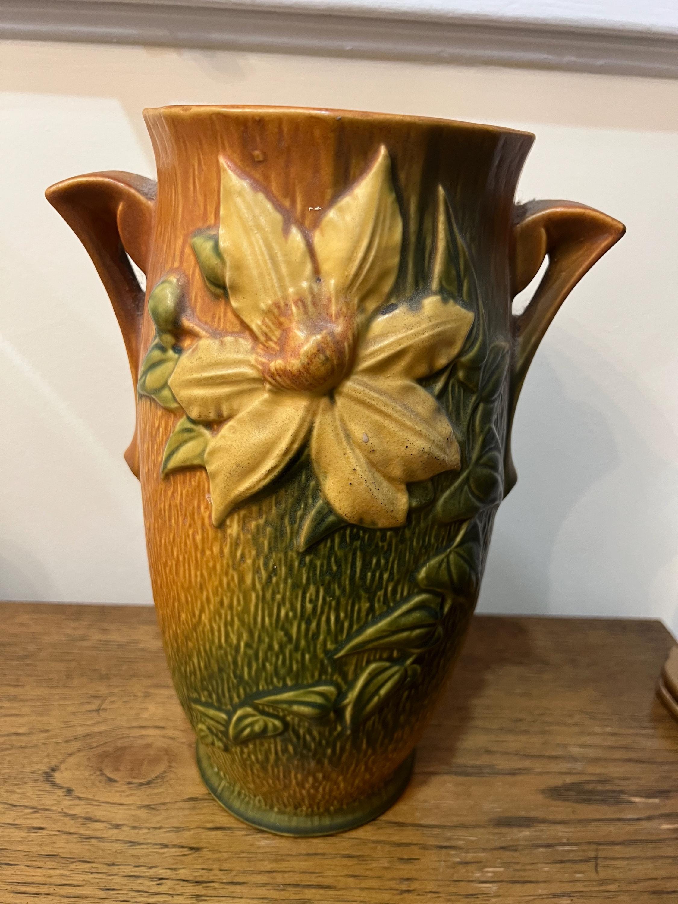 Original Roseville Art Pottery Clematis Pattern C 1944 Large