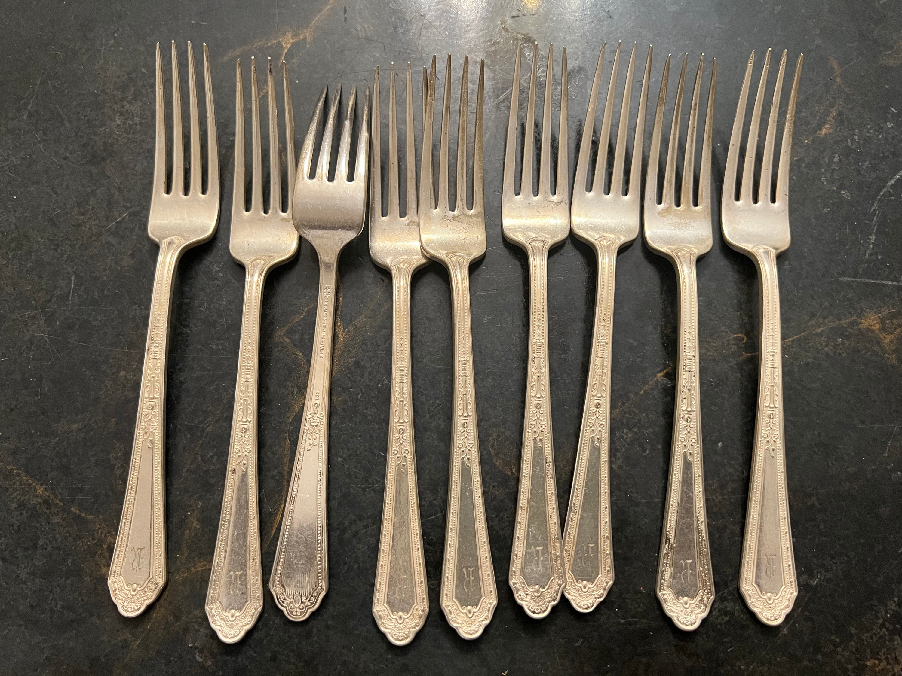 Holmes & Edwards Silver Inlaid Dinner Forks - 1925 Romance Pattern